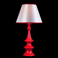 Настольная лампа с абажуром 7154 красная